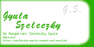 gyula szeleczky business card